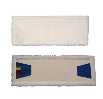 Zapas do mopa z zakładkami mikrofibra 40cm MERIDA Economy kol. biały [SAP104]