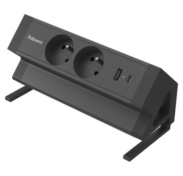 Zasilacz na blat 2x 230V / 1x USB-A /1x USB-C FELLOWES Power Desk Up kol. czarny [100137184]