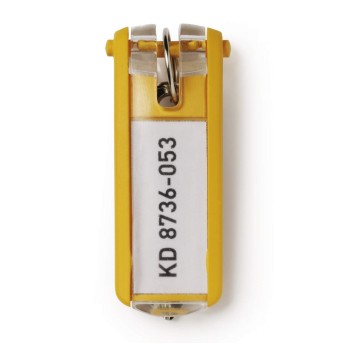 Zawieszka do kluczy DURABLE kol. żółty 6 szt. [195704]