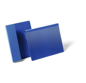 Zawieszka na palety magazynowe wisząca z zakładką A5 DURABLE kol. granatowy pozioma 50 szt. [172207]