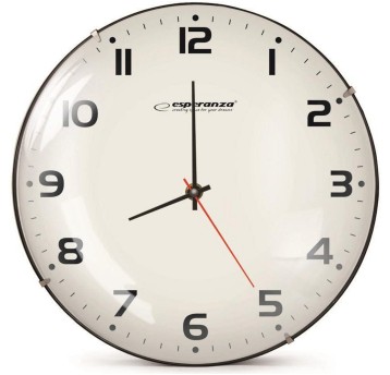 Zegar ścienny ESPERANZA San Francisco kol. biały Ø30cm [EHC018F]
