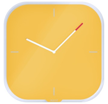 Zegar ścienny LEITZ COSY kol. żółty Ø29cm [90170019]