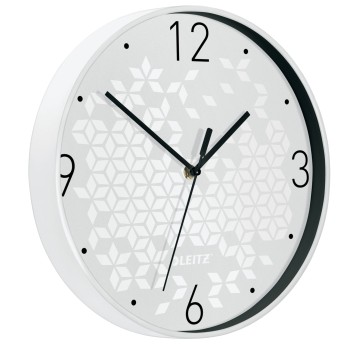 Zegar ścienny LEITZ WOW kol. biały Ø29cm [90150001]