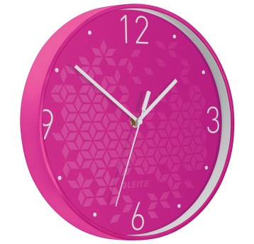 Zegar ścienny LEITZ WOW kol. różowy Ø29cm [90150023]