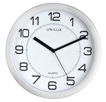Zegar ścienny UNILUX kol. srebrny Ø22cm [400094404]