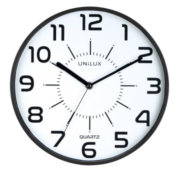 Zegar ścienny UNILUX POP kol. czarny Ø28,5cm [400094281]