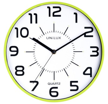 Zegar ścienny UNILUX POP kol. zielony Ø28,5cm [400094284]