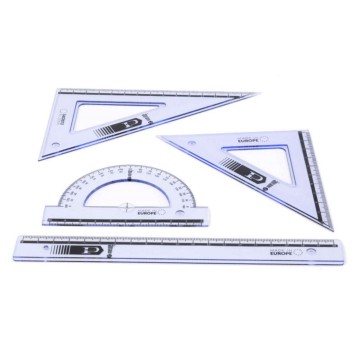 Zestaw geometryczny MEMOBE kol. przezroczysty 20cm plastik [MK106-00]