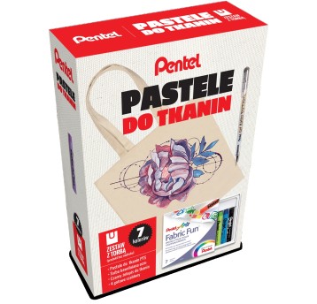 Zestaw kreatywny PENTEL pastele + torba [PTS7]