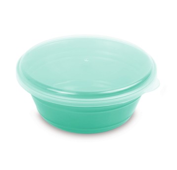 Zestaw misek na żywność tworzywo sztuczne kol. miętowy 4 szt. 600ml MINTRA PARTY z pokrywką [99867]