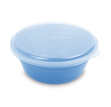 Zestaw misek na żywność tworzywo sztuczne kol. niebieski 4 szt. 600ml MINTRA PARTY z pokrywką [99866]