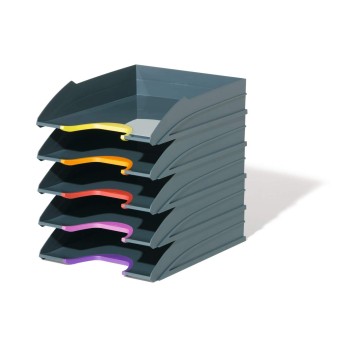 Zestaw na dokumenty z 5 szufladami A4 DURABLE VARICOLOR Tray Set tworzywo kol. szary [770557]