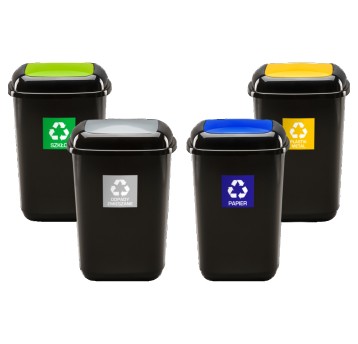 Zestaw pojemników do segregacji 4 x 28L plastik