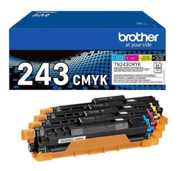 Zestaw tonerów BROTHER TN-243CMYK C/M/Y/K 4 x 1000 str. (zawiera kpl 4 kolory) pak 4 szt.