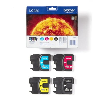 Zestaw tuszy BROTHER LC-980VALBP C/M/Y/K 3 x 5,4ml + 8,9ml (4 x LC-980) pak 4 szt.