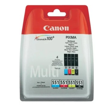 Zestaw tuszy CANON 6509B015 / CLI-551 C/M/Y/K 4 x 7ml (4 x CLI-551) pak 4 szt.