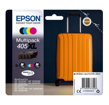 Zestaw tuszy EPSON C13T05H64010 / 405XL C/M/Y/K 3 x 14,7ml + 18,9ml 4 x 1100 str. (4 x 405XL) pak 4 szt.