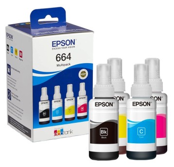Zestaw tuszy EPSON C13T66464A / 664 C/M/Y/K 4 x 70ml (4 x 664) pak 4 szt.