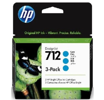 Zestaw tuszy HP 3ED77A / 712 cyan 3 x 29ml (3 x 3ED67A / 712) pak 3 szt.
