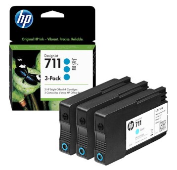 Zestaw tuszy HP CZ134A / 711 cyan 3 x 29ml 3 x 500 str. (3 x CZ130A / 711) pak 3 szt.