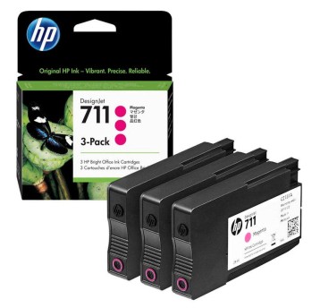 Zestaw tuszy HP CZ135A / 711 magenta 3 x 29ml 3 x 500 str. (3 x CZ131A / 711) pak 3 szt.