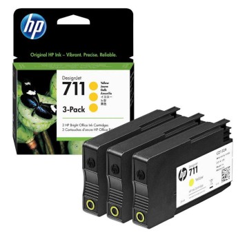 Zestaw tuszy HP CZ136A / 711 yellow 3 x 29ml 3 x 500 str. (3 x CZ132A / 711) pak 3 szt.