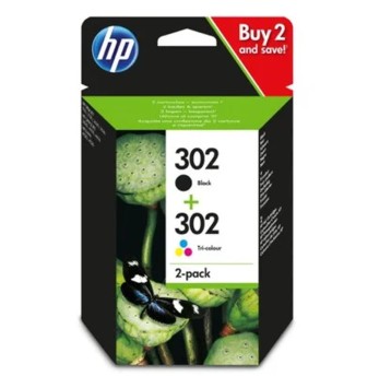 Zestaw tuszy HP X4D37AE / 302 CMY/K 4ml + 3,5ml 165 str. + 190 str. (F6U65AE + F6U66AE) pak 2 szt.