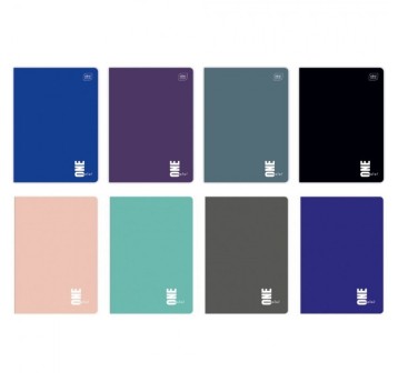 Zeszyt A4 kratka 60 kartek INTERDRUK ONE COLOR UV okładka miękka mix kolorów [ZEA460#409]