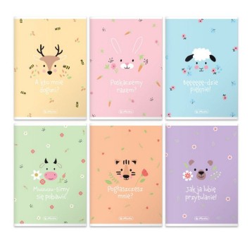 Zeszyt A5 kratka 32 kartki HERLITZ PASTEL CUTE okładka miękka mix kolorów [9553934]