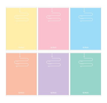 Zeszyt A5 kratka 60 kartek HERLITZ Pastel Color Blocking okładka miękka [9583279]