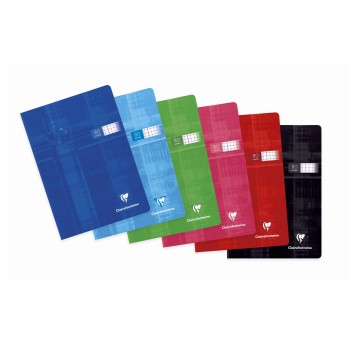 Zeszyt A5 kratka 80 kartek CLAIREFONTAINE okładka laminowana mix kolorów op. 5 szt. [63562AMXC CF]