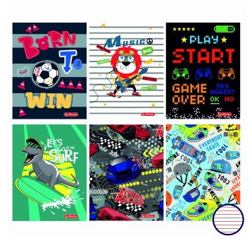 Zeszyt A5 linia podwójna 32 kartki HERLITZ Humorous okładka miękka chłopięcy [9577073]