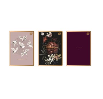 Zeszyt B5 kratka 80 kartek INTERDRUK Metallic Satin Gold okładka miękka [ZEB580#MSG]