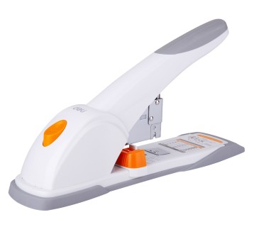 Zszywacz uniwersalny DELI do 120 kartek metal / tworzywo kol. biało-szary bezwysiłkowy [E0486]