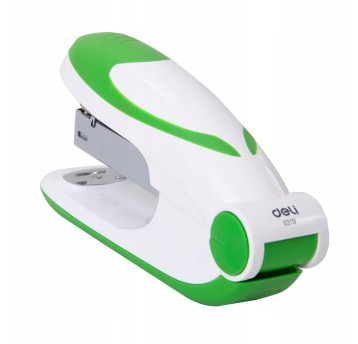 Zszywacz uniwersalny DELI do 25 kartek metal / tworzywo kol. biało-zielony [EO319_WG]