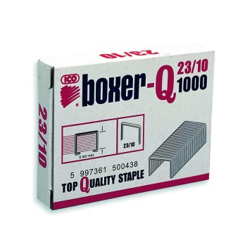 Zszywki 23/10 uniwersalne ICO BOXER 60 kartek kol. srebrny 1000 szt. [ISAXB23/10]