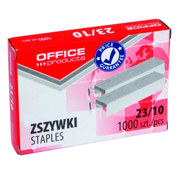 Zszywki 23/10 uniwersalne OFFICE PRODUCTS 70 kartek kol. srebrny 1000 szt. [18072339-19]