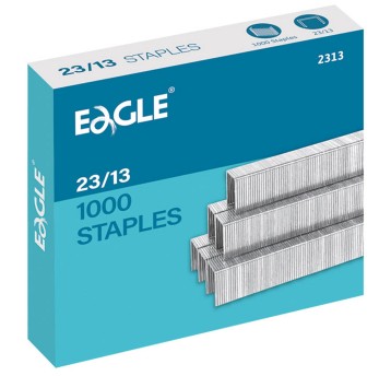 Zszywki 23/13 uniwersalne EAGLE 90 kartek kol. srebrny 1000 szt. [110-1327]