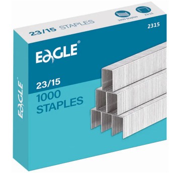 Zszywki 23/15 uniwersalne EAGLE 110 kartek kol. srebrny 1000 szt. [110-1328]