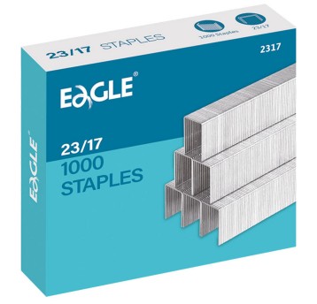 Zszywki 23/17 uniwersalne EAGLE 130 kartek kol. srebrny 1000 szt. [110-1329]
