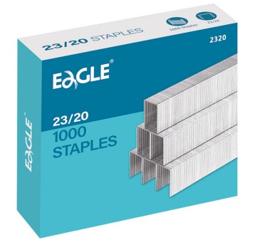 Zszywki 23/20 uniwersalne EAGLE 170 kartek kol. srebrny 1000 szt. [110-1330]
