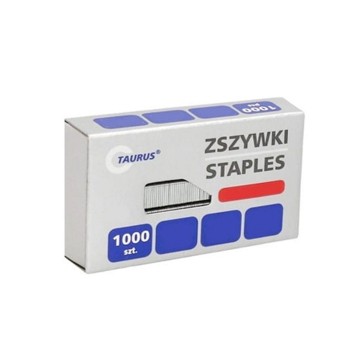 Zszywki 23/6 uniwersalne TAURUS 30 kartek kol. srebrny 1000 szt. [83-344018]