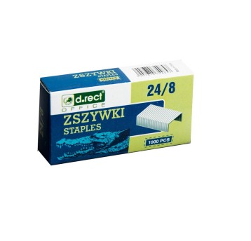 Zszywki 24/8 uniwersalne D.RECT 50 kartek kol. srebrny 1000 szt. [360023]
