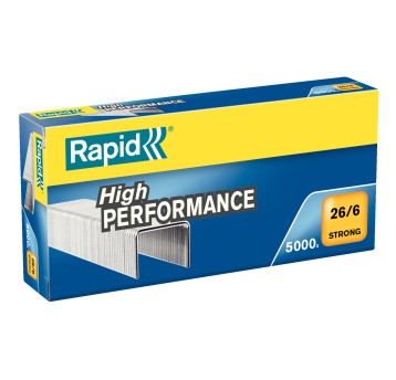 Zszywki 26/6 mocne RAPID Strong 30 kartek kol. srebrny 5000 szt. [24862000]