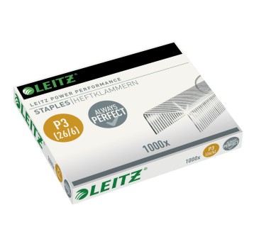 Zszywki 26/6 uniwersalne LEITZ Power Performance 30 kartek kol. srebrny 1000 szt. [55720000]