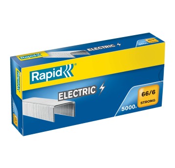 Zszywki 66/6 mocne RAPID Electric Strong 20 kartek kol. srebrny 5000 szt. [24867800]