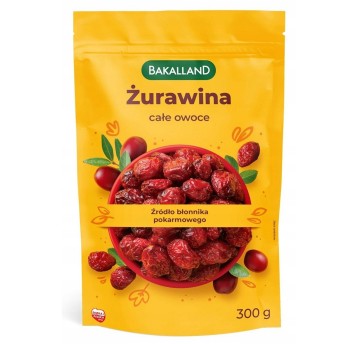 Żurawina suszone BAKALLAND 300g